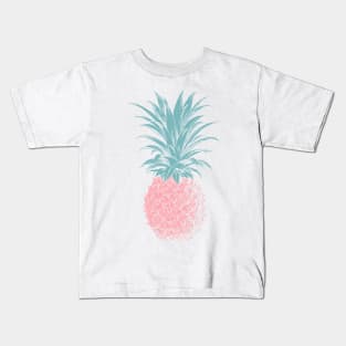 Pink Pineapple Illustration Kids T-Shirt